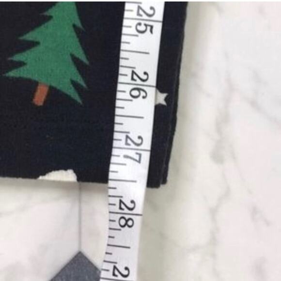 NWT SO Christmas theme leggings size XS extra small black pants Santa - Picture 4 of 4